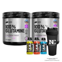 COMBO UNIVERSE NUTRITION - 2 100% GLUTAMINE 500 GR. + SHAKER
