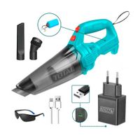Aspiradora 05l 12v 7kpa Bateria Usb C+ Cubo Adaptador 5v