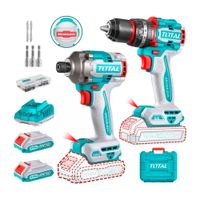 Taladro Percutor 20v + Atornillador Impacto Total Brushless