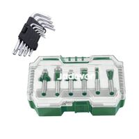 Set Fresas 6mm 6pzs Para Ruteadora Fresadora + Llaves Allen