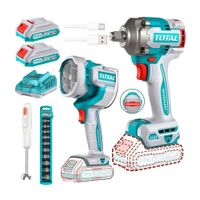 LLAVE DE IMPACTO 20V INALÁMBRICO + LINTERNA DE TRABAJO 2BATS
