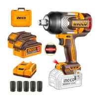 Llave De Impacto 1050nm C/2bat 5.0 Ah+ Carg. Brushless Ingco