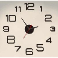 Reloj Pared 3D Grande Decorativo Minimalista Adhesivo Números Diseño Moderno Hogar  ZH180910
