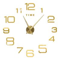 Reloj Pared 3D Grande Decorativo Minimalista Adhesivo Números Diseño Moderno Hogar  ZH180910