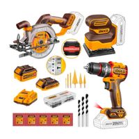 Combo Taladro Percutor 66nm + Sierra Circular + Lijadora 20v