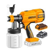 Pistola Pintar Eléctrica 800 Ml 20v Ingco + 1 Batería + Cargador