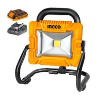 Reflector Lámpara 20v Portátil Foco Led+ 1batería Cargador Ingco