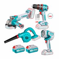 Combo Taladro 66nm + Amoladora + Sopladora + Linterna 2bat