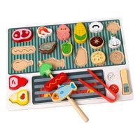 Set de Juguete Parrilla de Madera con Puzle de Encaje