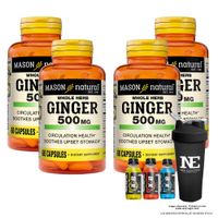 COMBO VITAMINAS MASON NATURAL - 4 GINGER (KION) 500 MG (60 CAP) + SHAKER