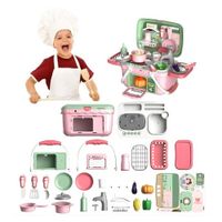Juguete Didactico Kit Mini Cocina Chef Portátil 2 en 1