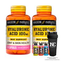 COMBO VITAMINAS MASON NATURAL - 2 ÁCIDO HIALURÓNICO 100 MG (30 CAP) + SHAKER