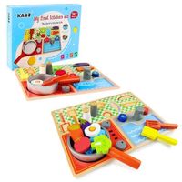 Set de Juguete Cocina de Madera con Puzle de Encaje