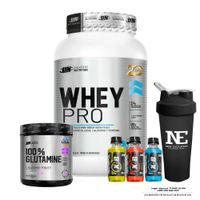 COMBO UNIVERSE NUTRITION - WHEY PRO 1.100 KG. VAINILLA + 100% GLUTAMINE 500 GR. + SHAKER