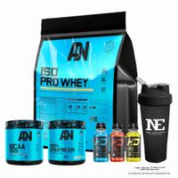COMBO ADN - ISO PRO WHEY 3 KG. VAINILLA + BCAA 8000 540GR. FRUIT PUNCH + CREATINE ADN 500GR. +SHAKER