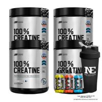 COMBO UNIVERSE NUTRITION - 4 100% CREATINE 250 GR. + SHAKER