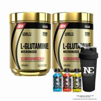 COMBO LEVEL PRO - 2 GLUTAMINE 500 GR. + SHAKER