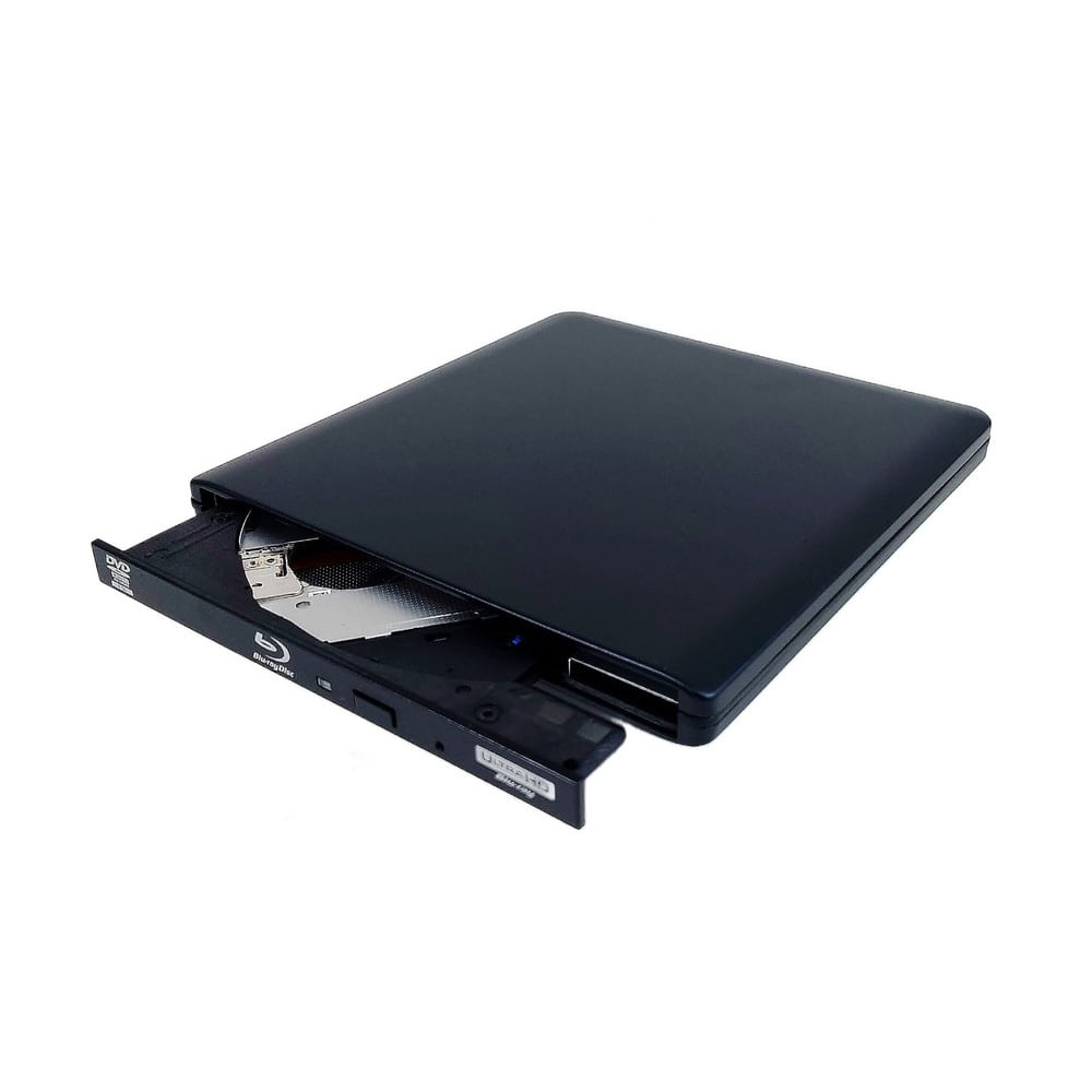 Lectora Externa Blu-ray - DVD - CD BUSlink Slim Negro USB - Open Box - Nuevo