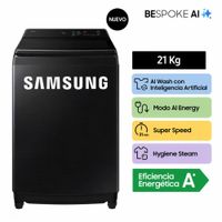 Lavadora Samsung AI Wash EcoBubble 21kg Negra WA80F21B9BPE