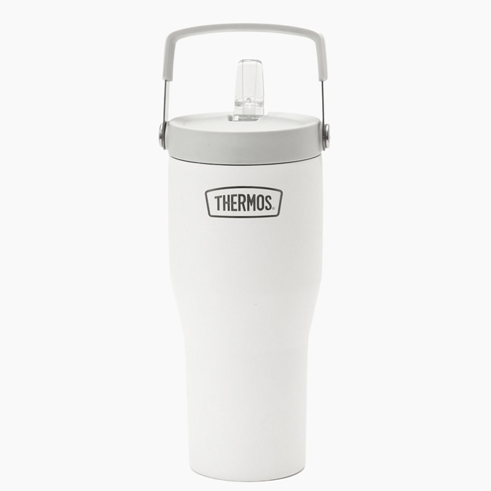 Vaso Térmico 850 ml Thermos Para Líquidos Straw Outdo Blanco