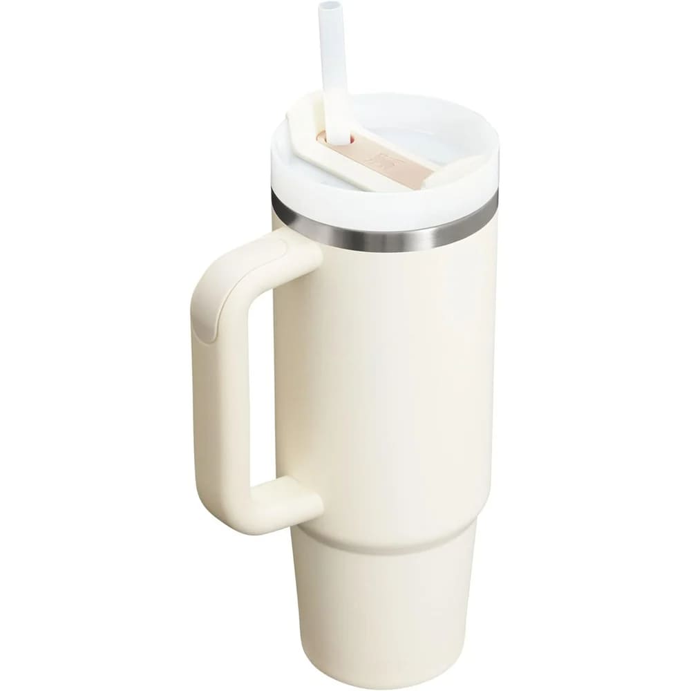 Termo Color Blanco  Hermético Acero Inoxidable 1200Ml Con Sorbete Practico Moderno Vaso Térmico