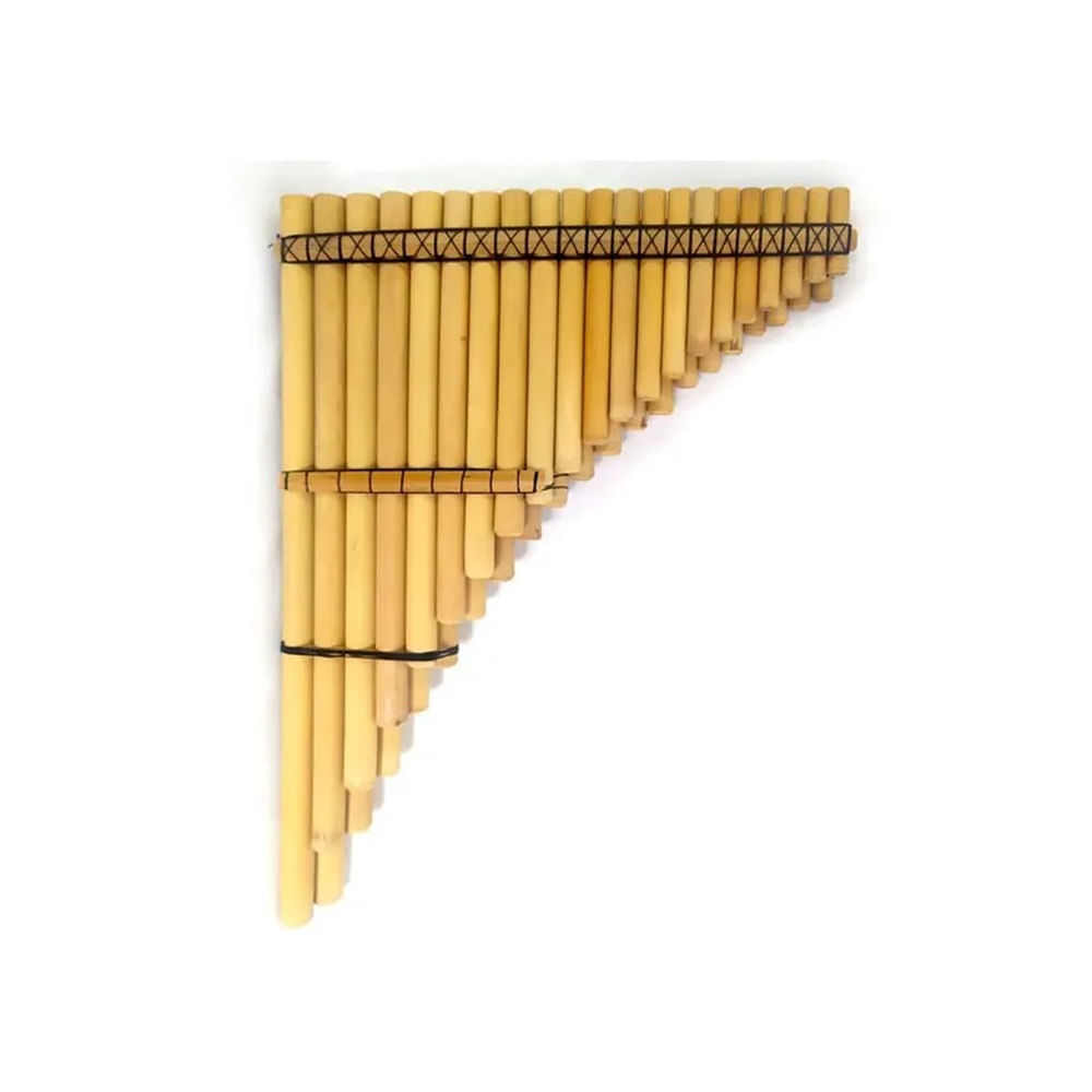 Mallku - Zampoña Profesional Cromatica de 41 tubos de Bambu. Beige