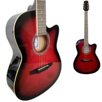California - Guitarra Acústica con Alma  Accesorios - Rojo.