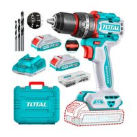 Taladro Percutor Total 55nm Brushless 20v + Maletín + Accs