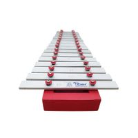 Xilofono Nacional Metalofono 2/8 Octavas de 15 teclas - Rojo