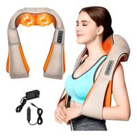 Masajeador De Hombros Cuello Espalda  Relajante De Calor Color Beige