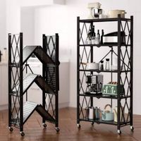 Estante Organizador Multiusos Metálico 5 Niveles Ruedas Almacenamiento Cocina Despensa