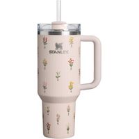 STANLEY QUENCHER H2.0 TOMATODO CON ASA Y SORBETE 40 OZ / 1.2 L | ROSE QUARTZ BOUQUETS