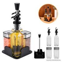 Organizador de Cocina 5 en 1 con Dispensador de Aceite y Especieros