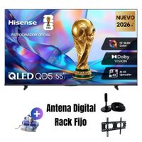 Televisor Hisense 55'' QLED UHD 4K 55QD5SV 2026 - Ant - Rack Fijo