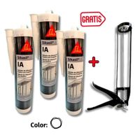 Pack por 3 Siliconas Antihongos Sikasil IA Blanco 280ml GRATIS Pistola