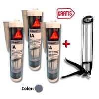 Pack por 3 Siliconas Antihongos Sikasil IA Gris 280ml GRATIS Pistola