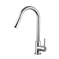 Grifo de cocina extensión monocomando de acero inoxidable