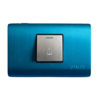 Pulsador Metalico Dado  para Instalaciones Electricas Residenciales y Comerciales Opalux OP-011BS