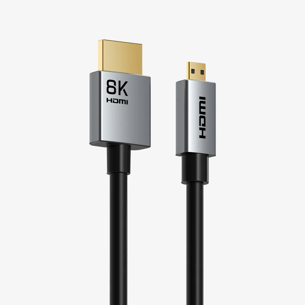 CABLETIME Cable Micro HDMI Macho a HDMI Macho 8K60Hz 0.5mtrs 48Gbps Bidireccional - CH16E