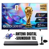 Televisor Hisense 55'' QLED UHD 4K 55QD5SV 2026 - Ant - Soundbar TCL