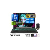 LAPTOP ASUS TUF GAMER FX607VJB F16 16  WUXGA IPS  Core 5 210H 8GB DDR5 512GB RTX 3050 6GB FreeDOS