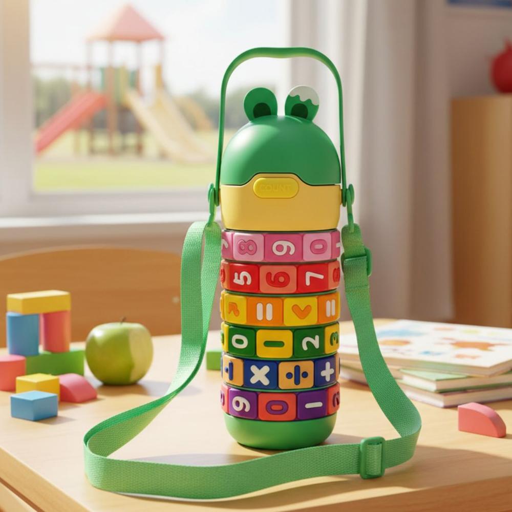 Tomatodo didáctico matemático para niños 500ml Verde