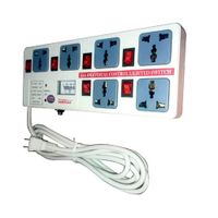 Tomacorriente x 2 und Eléctrico Con Pantalla De Voltaje E Interruptor Individual