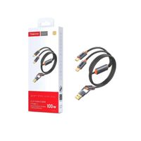 Cable 4 En 1 Usb Y Usb-C A 2 Usb Tipo C 100w 1.2 M