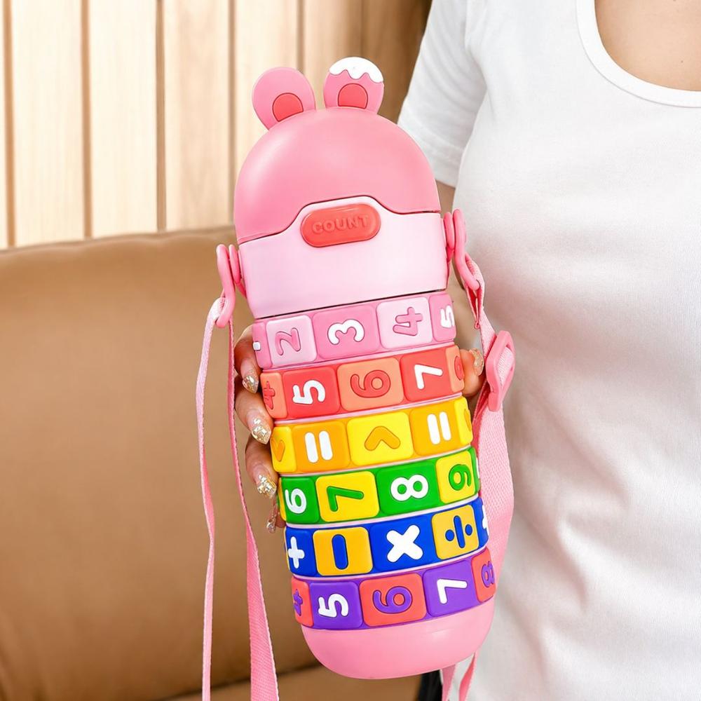 Tomatodo didáctico matemático para niños 500ml Rosado