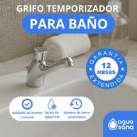 Llave de lavatorio - Pico ancho - Ahorro de Agua de Cierre Automático - D05