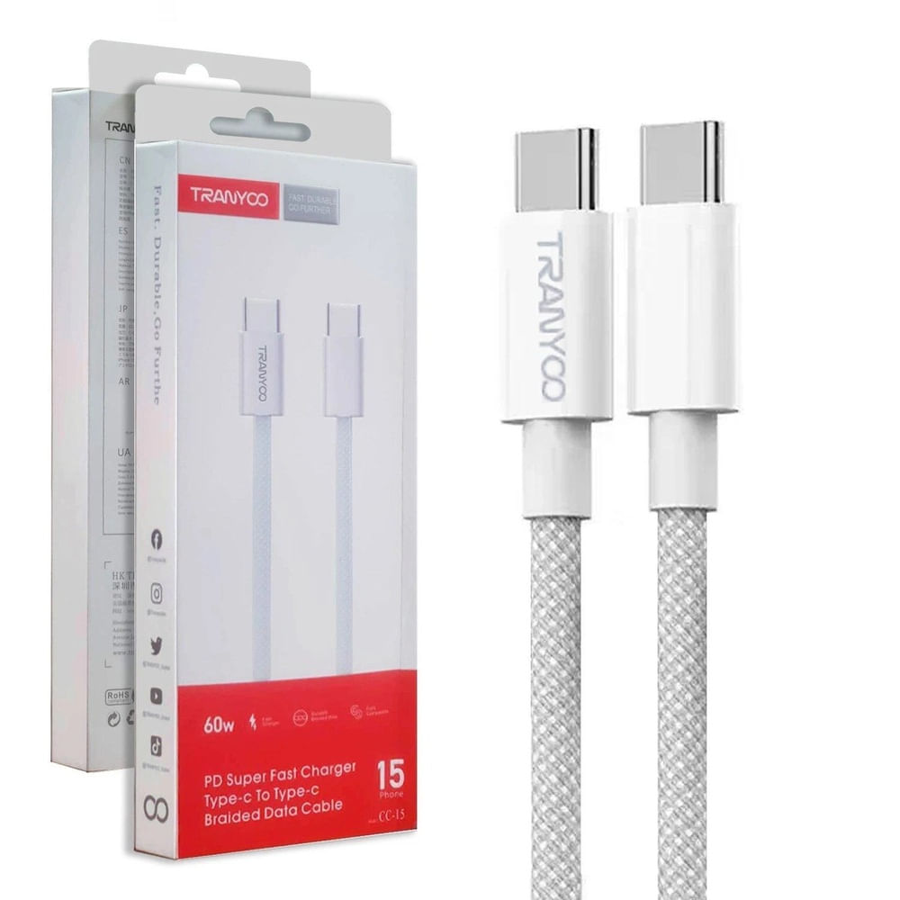 Cable De Carga Tipo C A Tipo C Tranyoo 60w