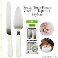 Set de Torta Facusa Cuchillo y Espatula Perlado