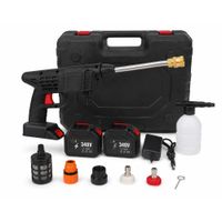Hidrolavadora inalámbrica 340V alta presión portátil Doble batería recargable limpieza potente