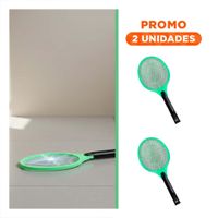 Pack2 Matamoscas Electrico Verde Mango Negro para Casa y Control de Insectos